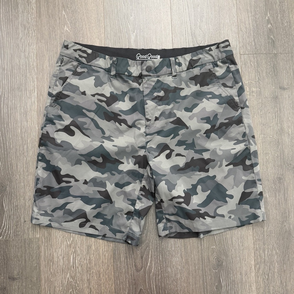 Good Good Golf Shorts Mens 38 Camouflage Performance Chino Stretch Preppy Resort